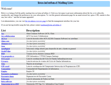 Tablet Screenshot of listas.inf.utfsm.cl